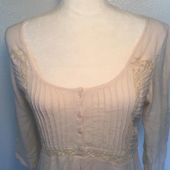 Free People Tops - FREE PEOPLE TUNIC TUXEDO BUTTON DOWN BLOUSE