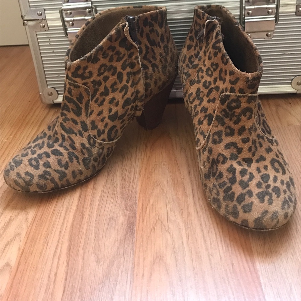 Leopard suede bootie by Steven