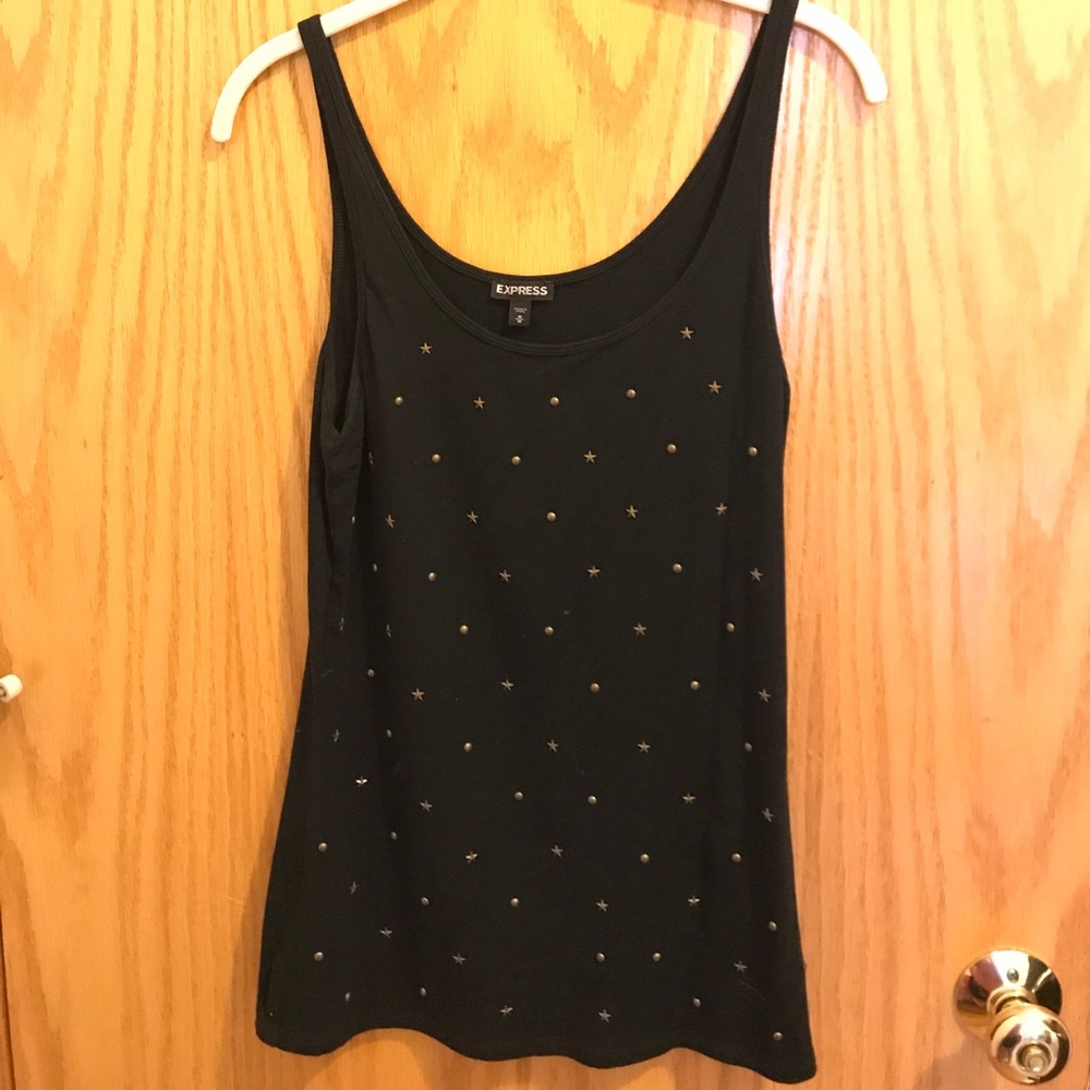 Express studded cotton tank top