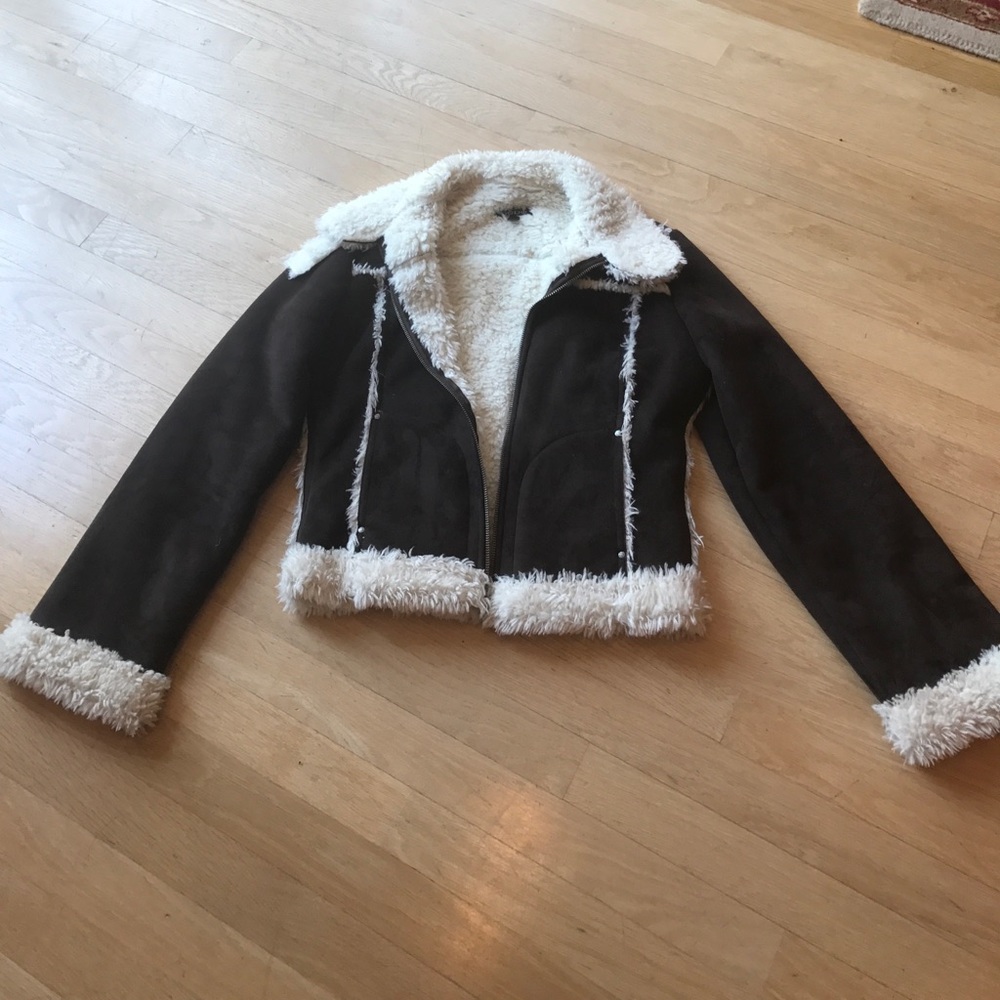 Bebe fleece-lined jacket. Size small