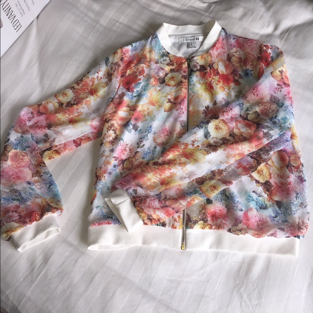 floral zip up