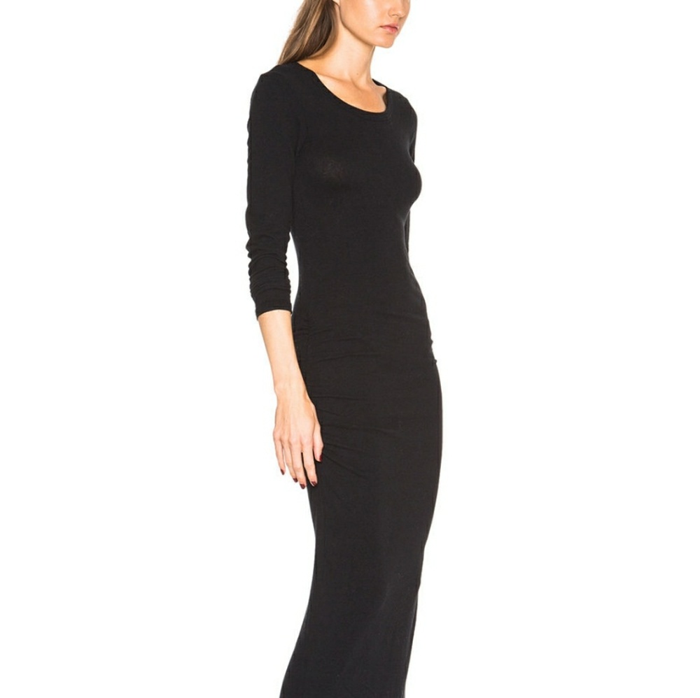 James Perse side ruched long sleeve maxi dress 1