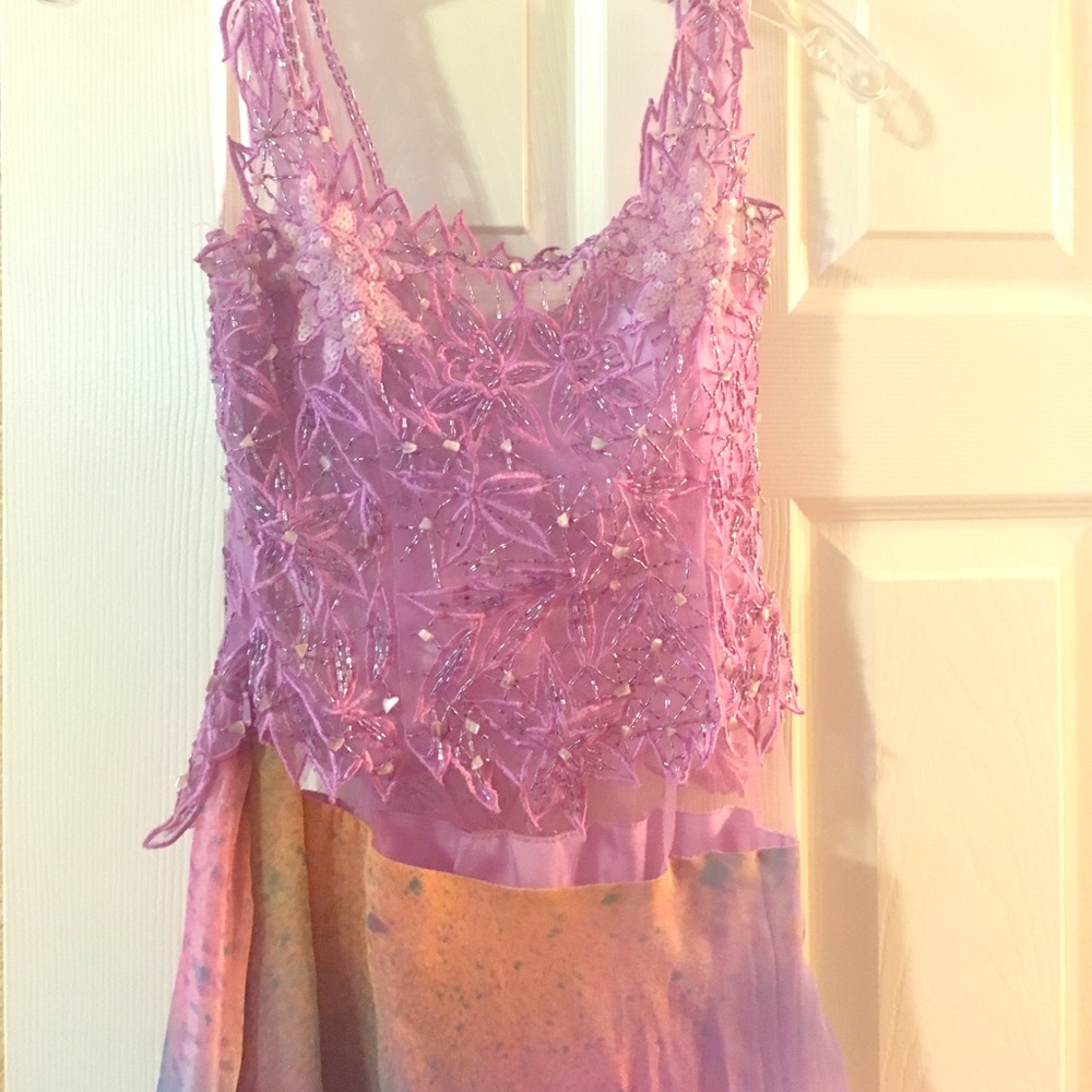 Glam designer multi-color dress