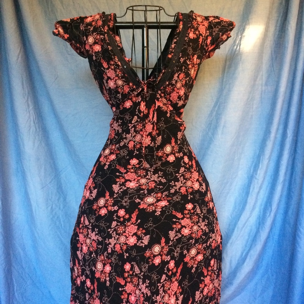 Deep V evening dress