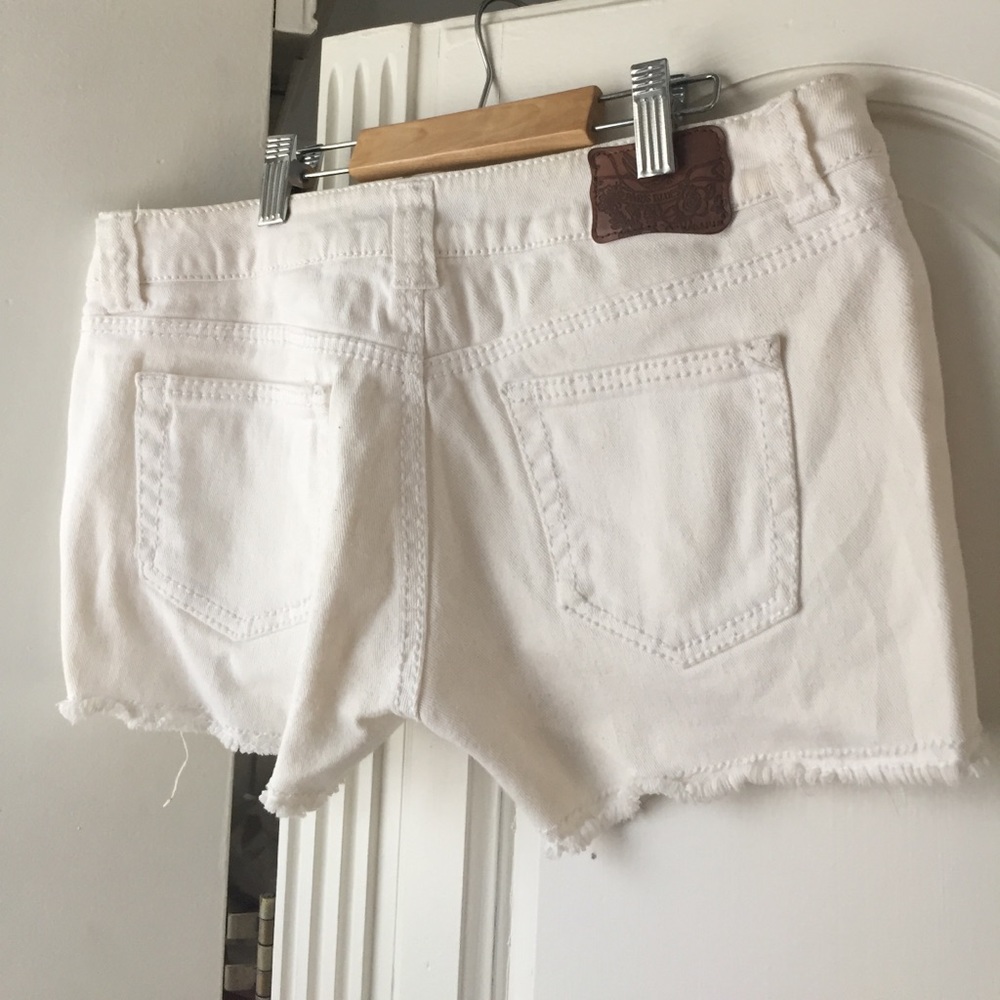 White Jean Shorts