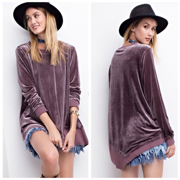Couture Gypsy Tops - ❗️CLEARANCE❗️Velvet Oversized Tunic Top S M L