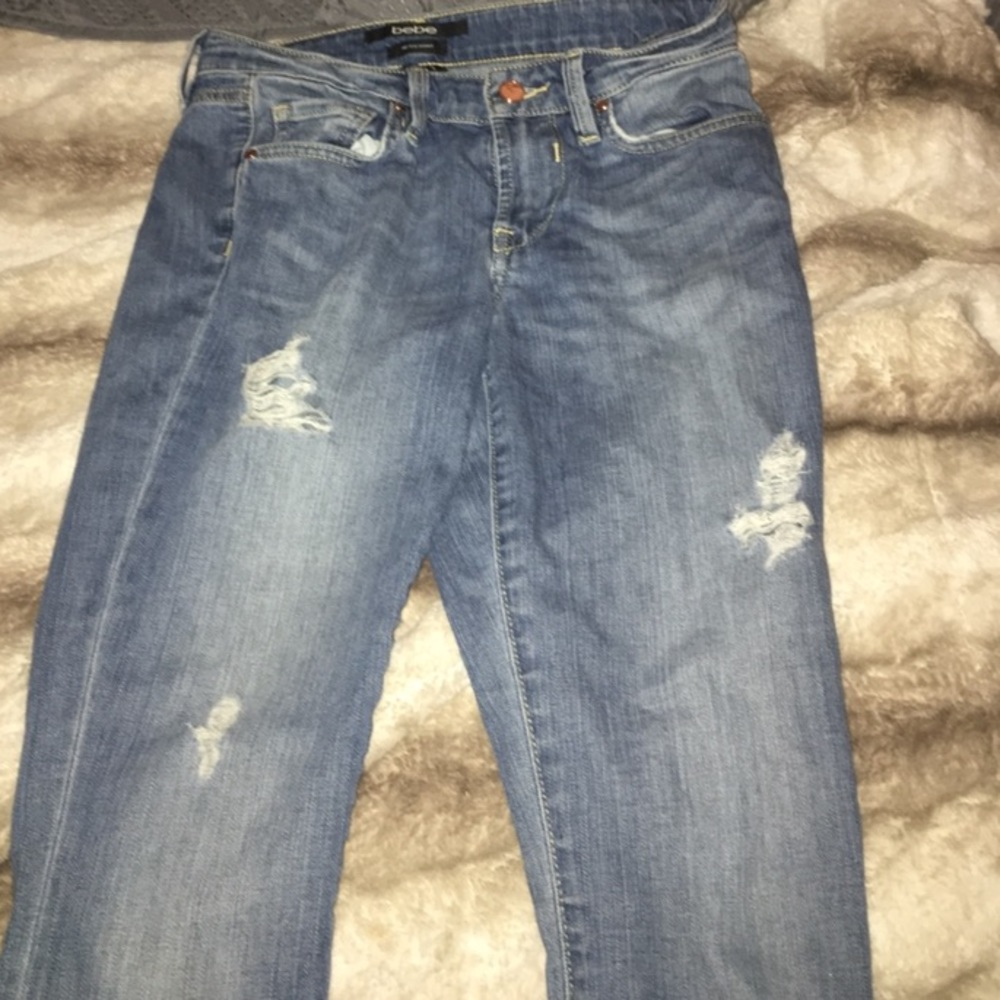 Bebe ripped jeans