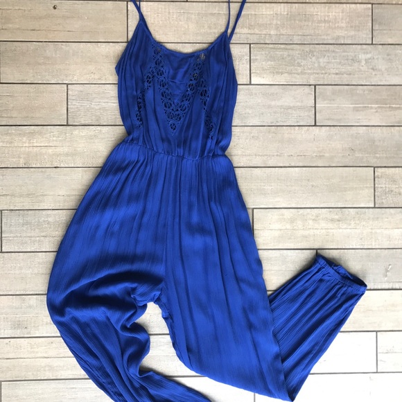 Royal blue boho jumper in size medium. - Picture 1 of 5