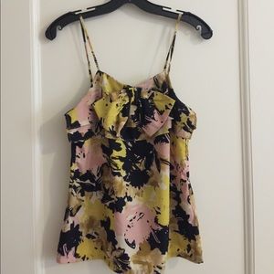 Banana Republic floral tank top with bow detail