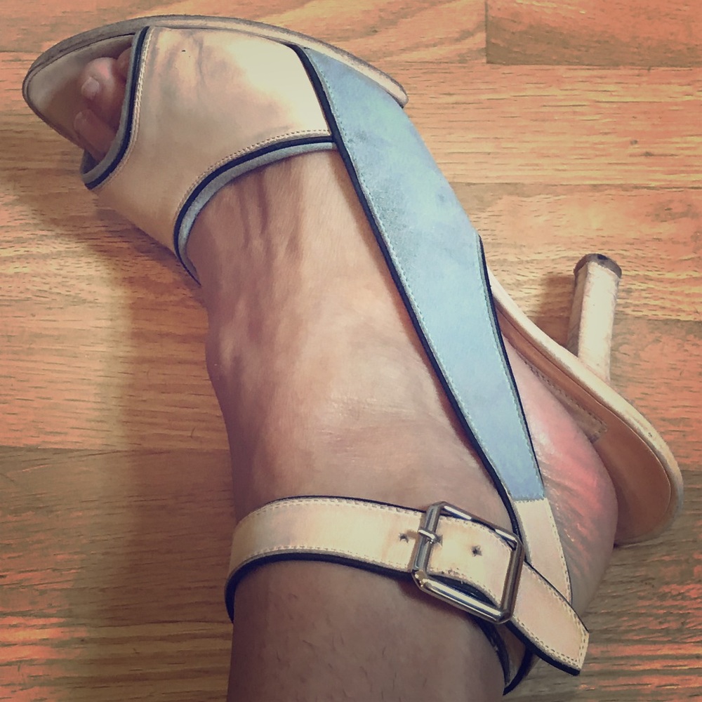 Narciso Rodriguez pink and blue heel