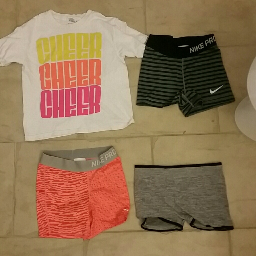 Cheer and nike shorts bundle