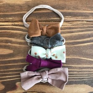 Nylon Headband Set of 5 Bows.