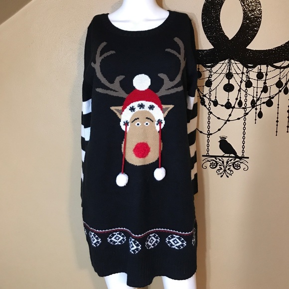 christmas jumper tunic dress