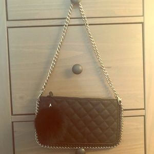 Quilted black leather purse Quilted black leather purse