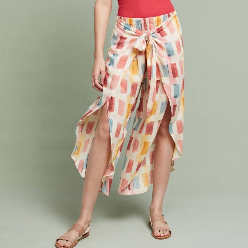 {Anthro} Sarong Wrap Pants