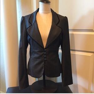 Pinstriped suit jacket