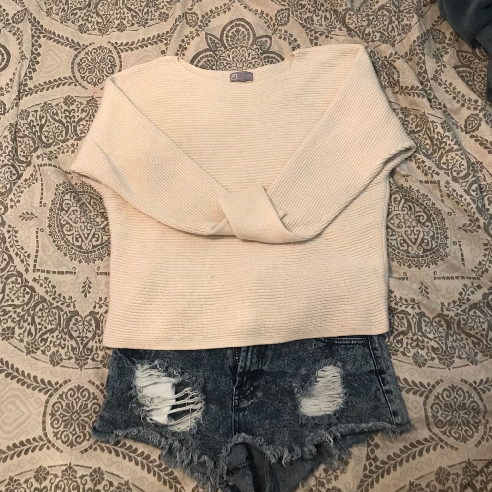 Cream JCPenney sweater