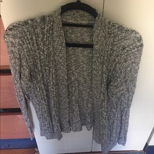 Grey sweater cardigan