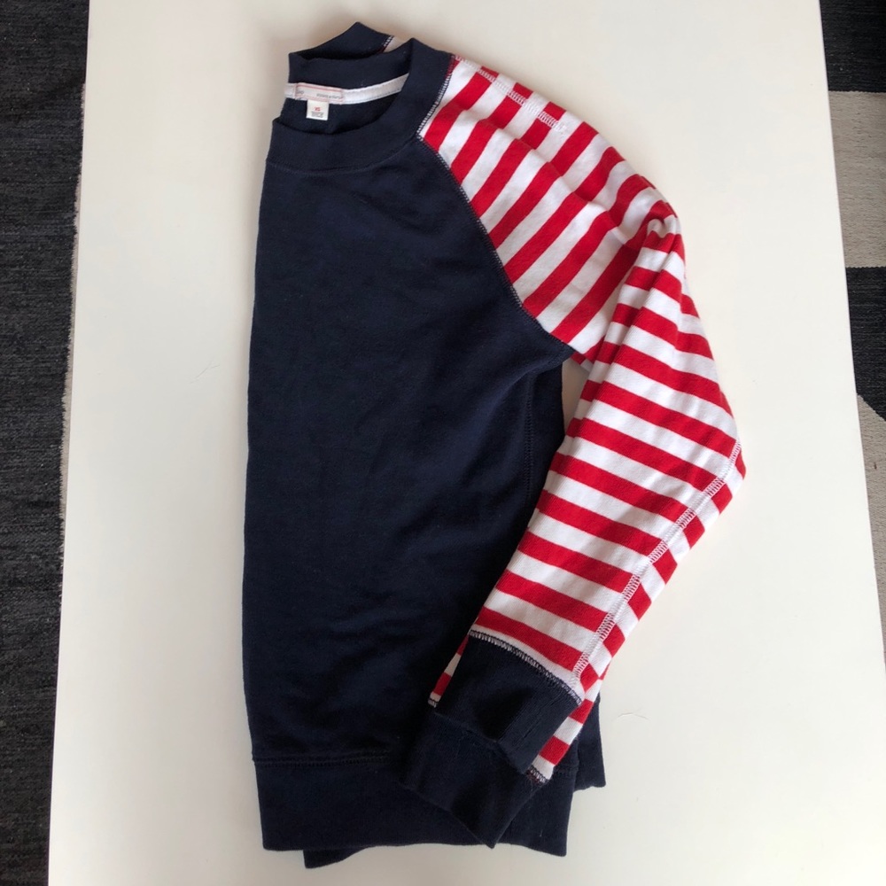 Red white and blue sweatshirt
