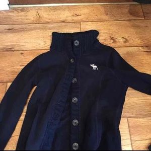 Navy Hollister button up jacket/sweater