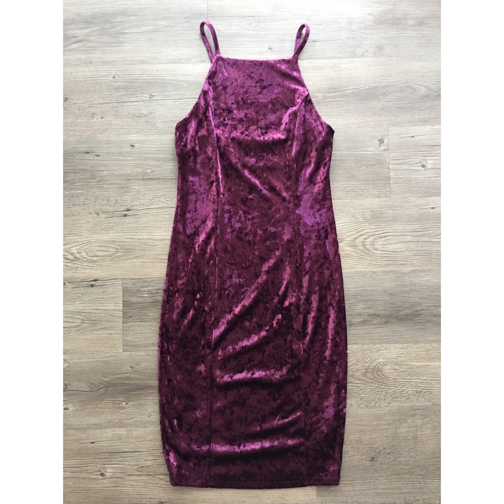 Velvet Tea Length Dress