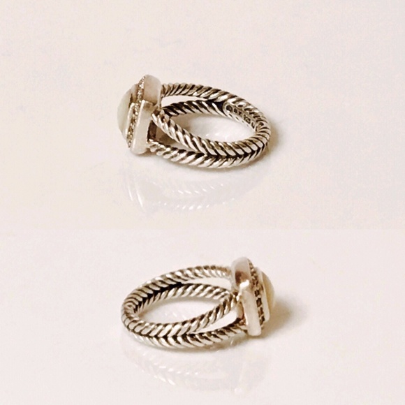 David Yurman Mother Of Pearl Diamond Albion Ring - Picture 3 of 7