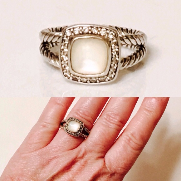 David Yurman Mother Of Pearl Diamond Albion Ring - Picture 7 of 7