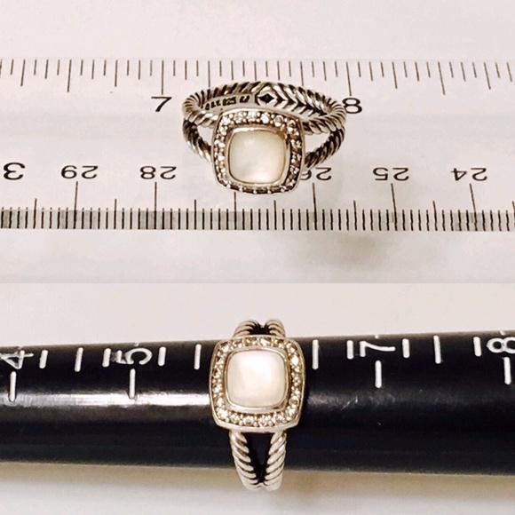 David Yurman Mother Of Pearl Diamond Albion Ring - Picture 6 of 7