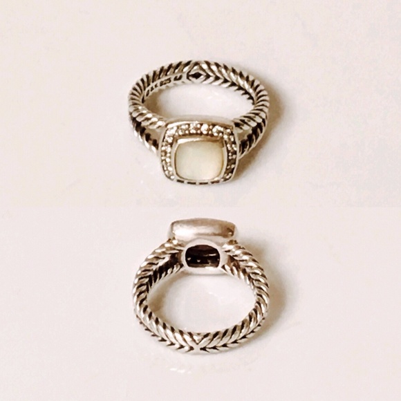 David Yurman Mother Of Pearl Diamond Albion Ring - Picture 4 of 7