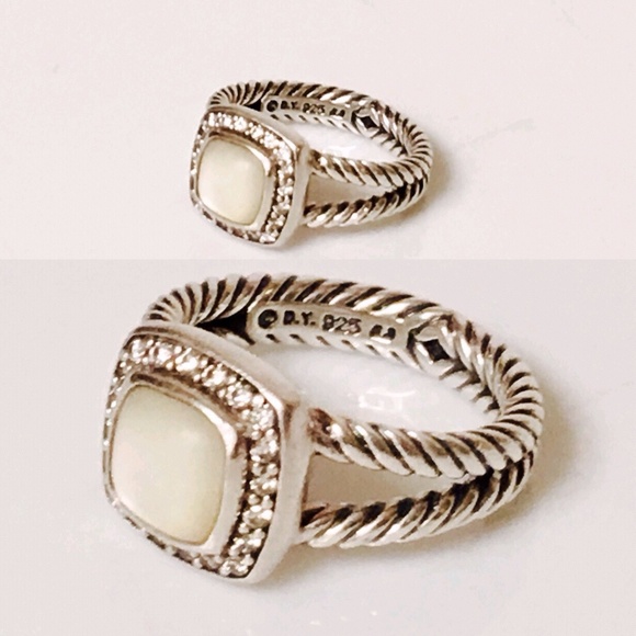 David Yurman Mother Of Pearl Diamond Albion Ring - Picture 5 of 7