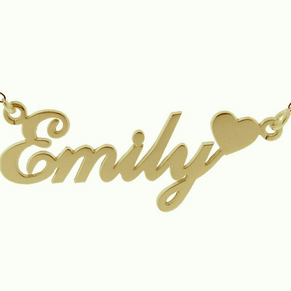 Personalized nameplate with crown or heart