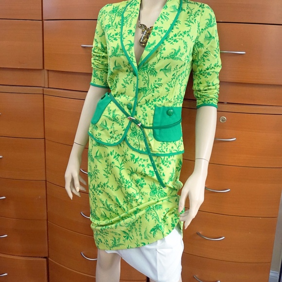 PENCIL SKIRT SET STRETCH GREEN MADE IN EUROPE - Picture 8 of 8