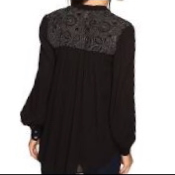 New FREE PEOPLE Embroidered Long Sleeve Top Sz M - Picture 3 of 8