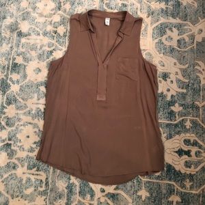 Brown flowy top