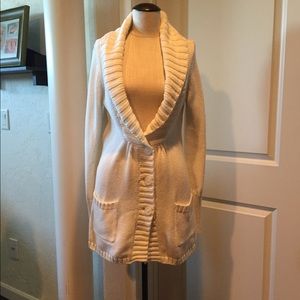 White sweater jacket