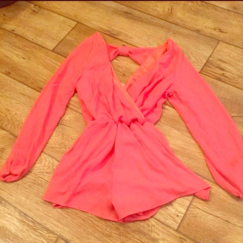 Pink coral romper