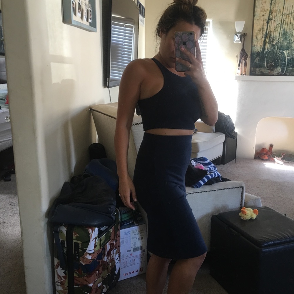Lulus crop top and skirt