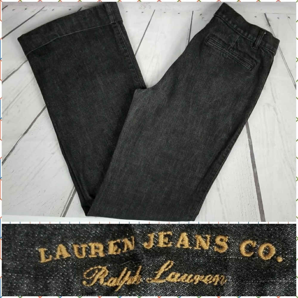RALPH LAUREN Wear to Work Black Wide Leg Jeans