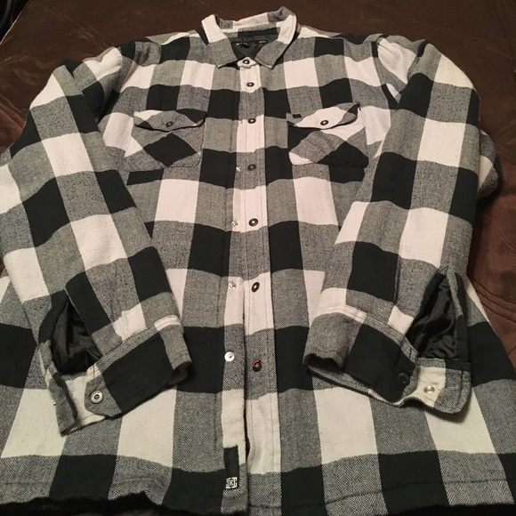 KR3W BLACK AND GRAY FLANNEL JACKET - Picture 2 of 8