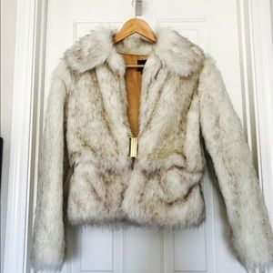 Faux fur convertible jacket