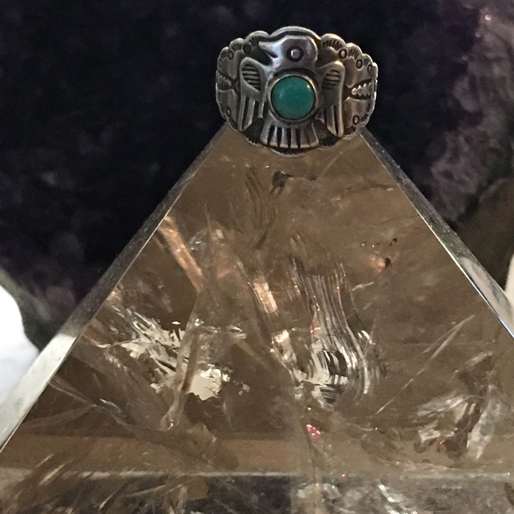 🦋Vintage Native American Thunderbird Ring - Picture 4 of 7