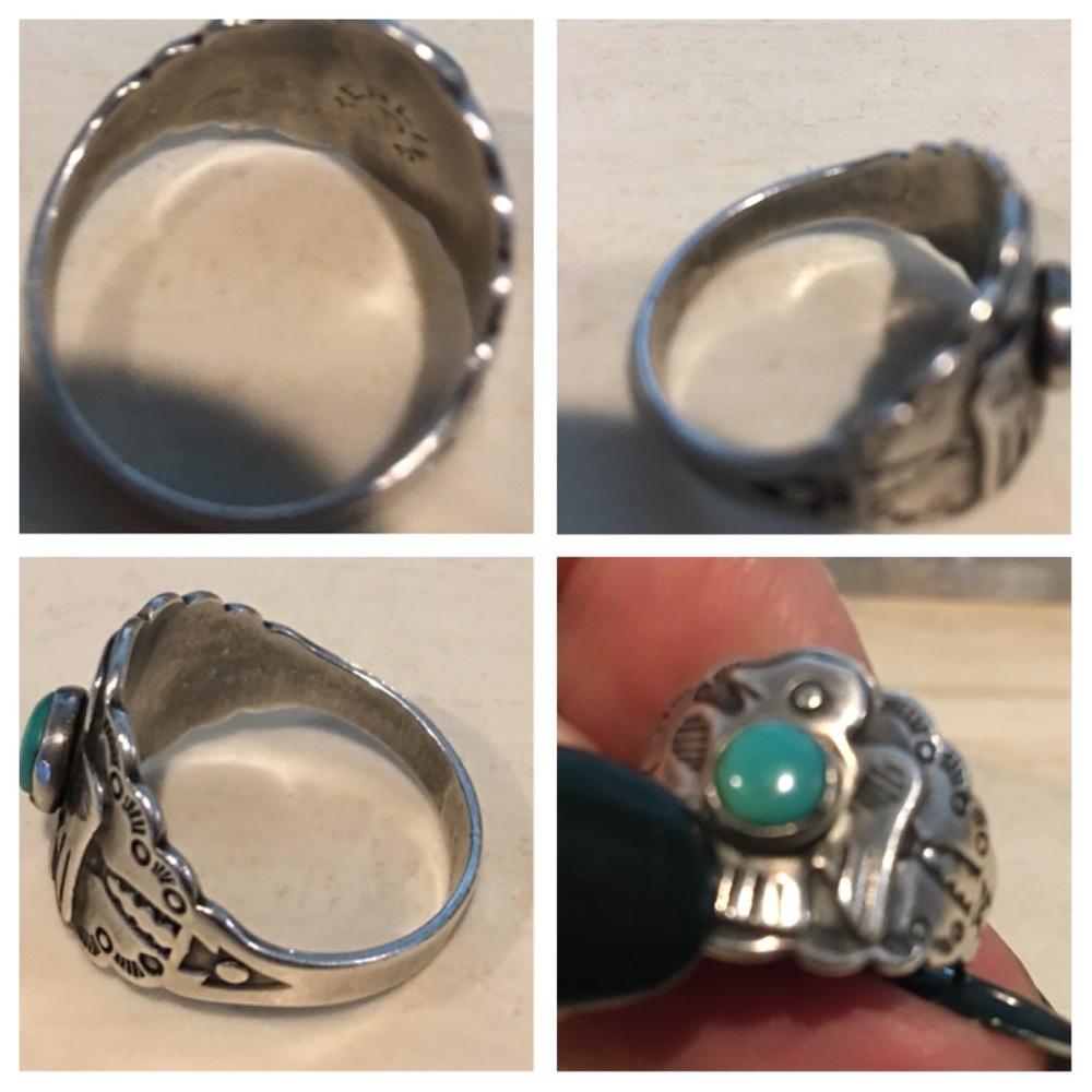 🦋Vintage Native American Thunderbird Ring - Picture 5 of 7