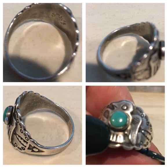 🦋Vintage Native American Thunderbird Ring - Picture 5 of 7