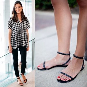 valentino rockstud pvc sandals