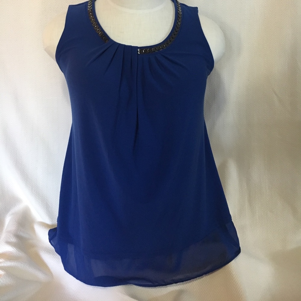 Royal blue ALFANI sleeveless top Medium