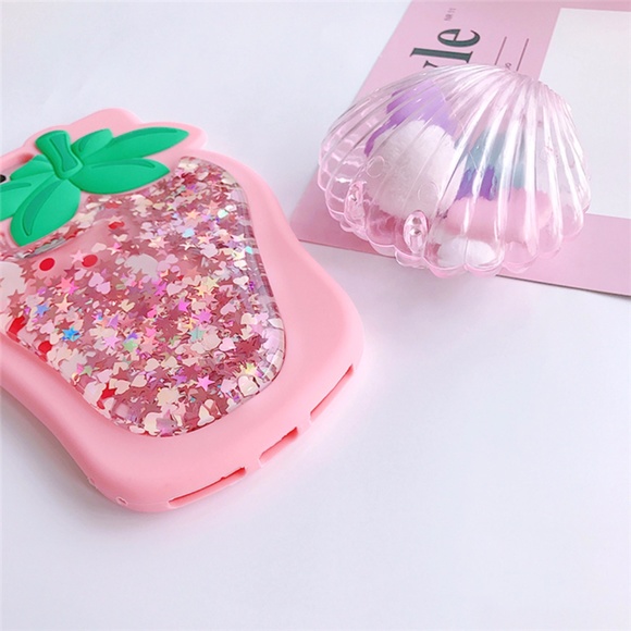 iPhone 3D Strawberry Glitter Case - Picture 2 of 2