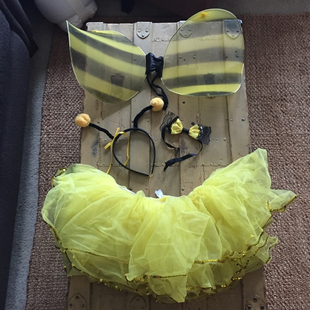 BUMBLE BEE COSTUME ACCESSORIES WING TUTU S M OS - Picture 1 of 9