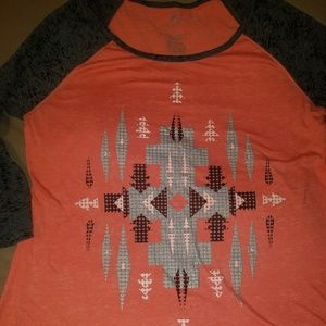 Orange aztec vanity shirt