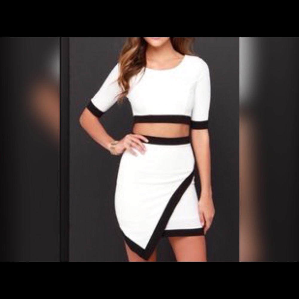 Lulu’s black and white 2 piece set