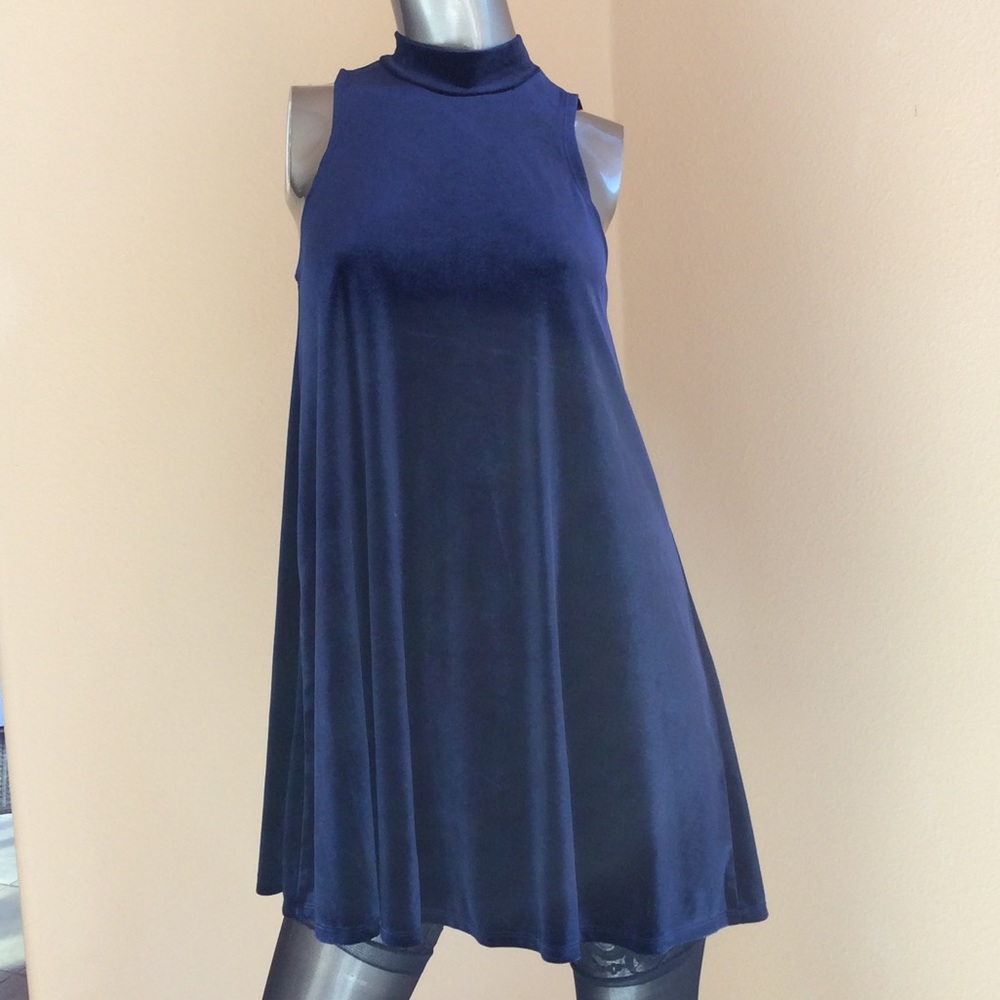 One collection velvet blue dress ❤️xs